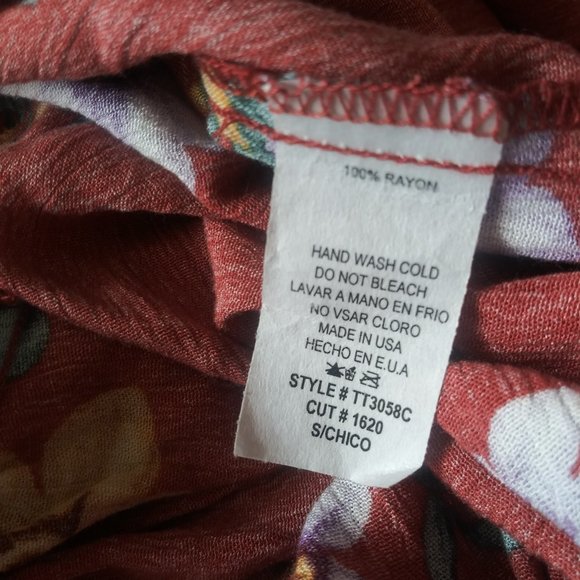 Ces Femme Floral Boho Blouse Women's Small - Picture 3 of 6